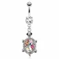 Piercing nombril tortue multi gemmes