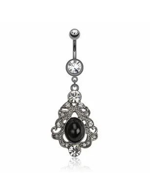 Piercing nombril broche hématite
