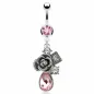 Piercing nombril rose vintage