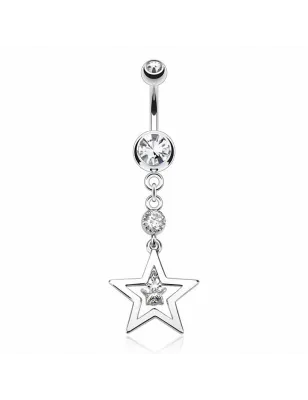 Piercing nombril pendentif étoile