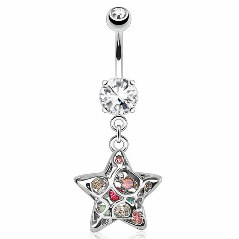 Piercing nombril étoile 3D