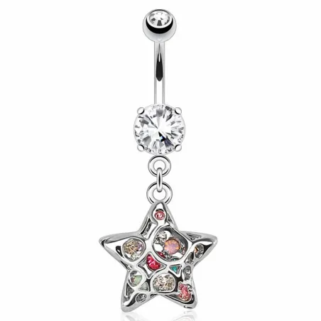 Piercing nombril étoile 3D