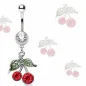 Piercing nombril cerise
