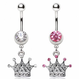 Piercing nombril couronne