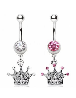 Piercing nombril couronne
