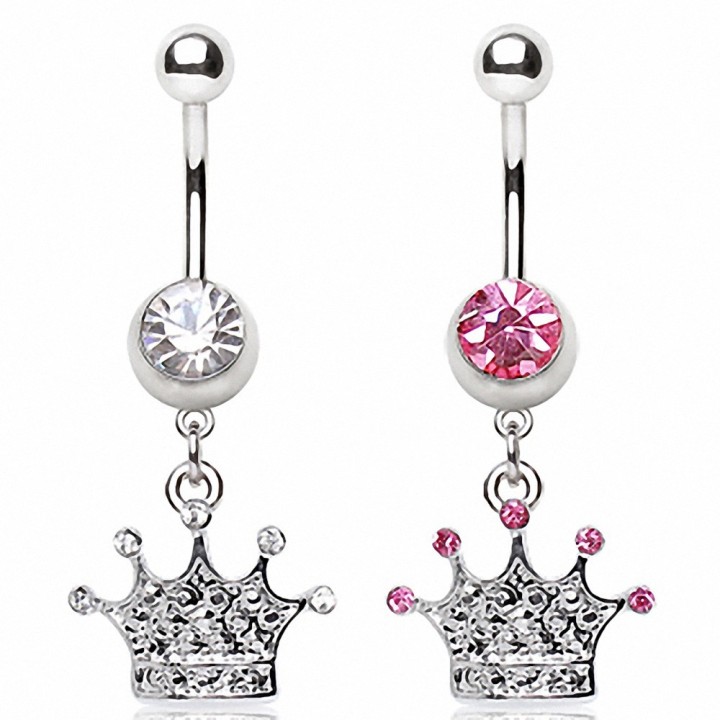 Piercing nombril couronne