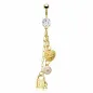Piercing nombril plaqué or cadenas Piercing nombril plaqué or cadenas