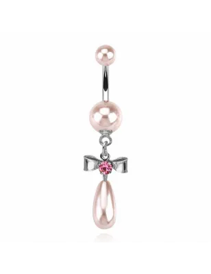 Piercing nombril perles noeud