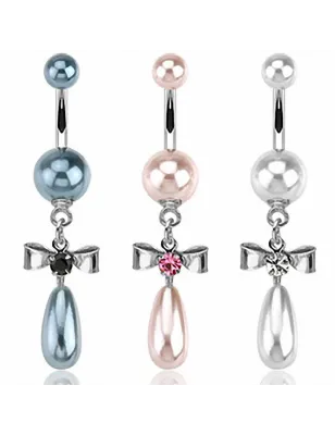 Piercing nombril perles noeud