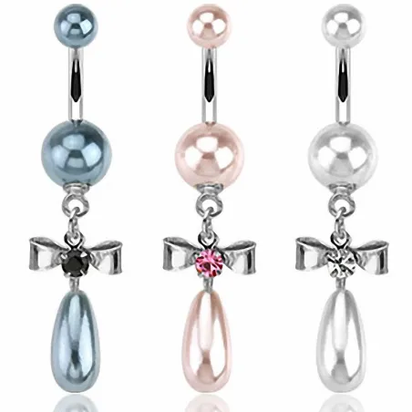 Piercing nombril perles noeud