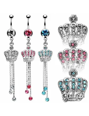 Piercing nombril couronne chaines