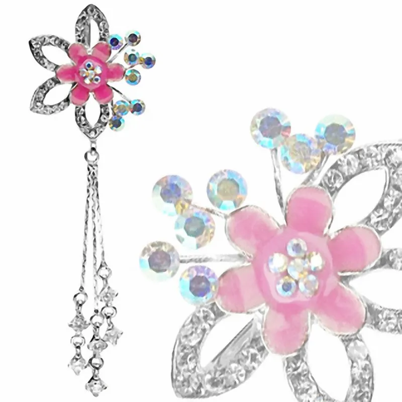 Piercing nombril inversé fleur