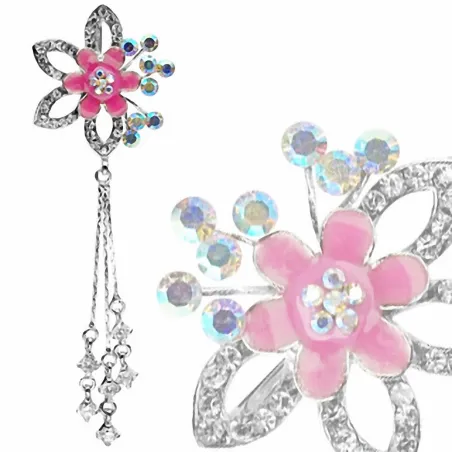 Piercing nombril inversé fleur