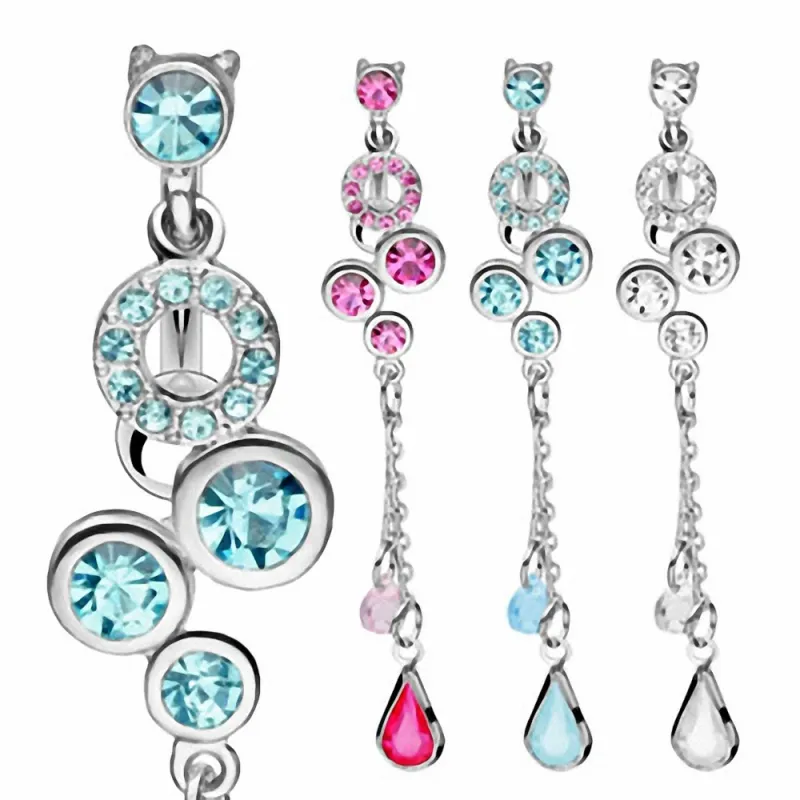 Piercing nombril inversé bulles