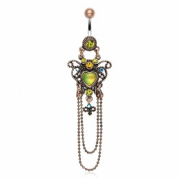 Piercing nombril vintage coeur