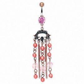 Piercing nombril vintage chaines perles
