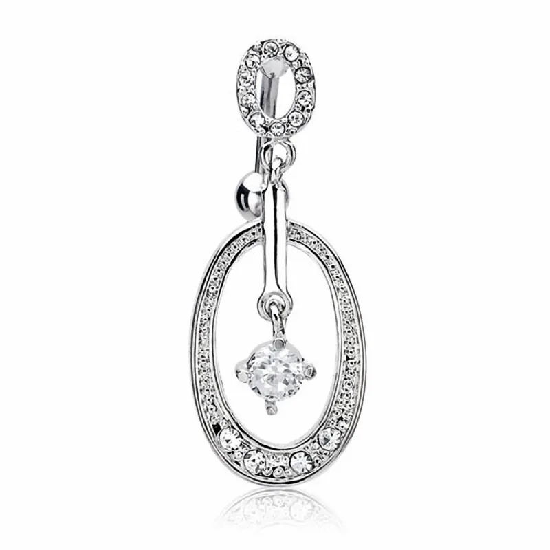 Piercing nombril inversé double cercles