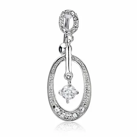 Piercing nombril inversé double cercles