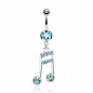 Piercing nombril note de musique double