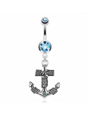 Piercing nombril ancre