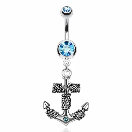 Piercing nombril ancre