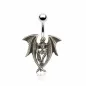 Piercing nombril ange gothique