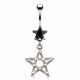 Piercing nombril étoile gothique