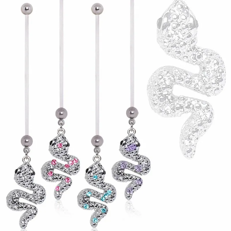 Piercing nombril de grossesse Serpent