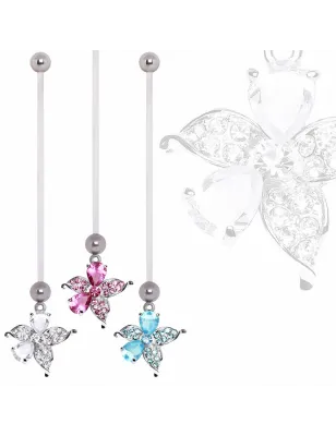 Piercing nombril de grossesse Hibiscus
