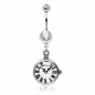 Piercing nombril montre de poche