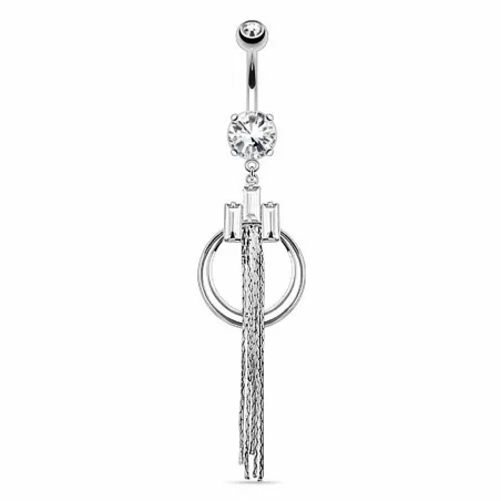 Piercing nombril anneau chaines