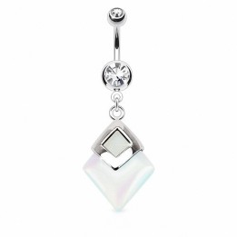 Piercing nombril pierre Opale