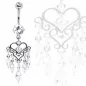 Piercing nombril chandelier coeur