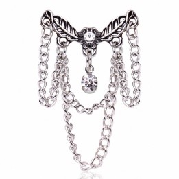 Piercing nombril inversé feuilles chaines
