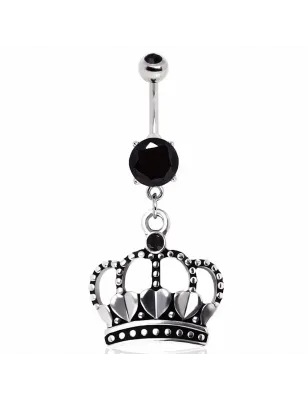 Piercing nombril couronne coeurs