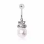 Piercing nombril couronne perle