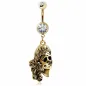 Piercing nombril plaqué or sirène Piercing nombril plaqué or sirène