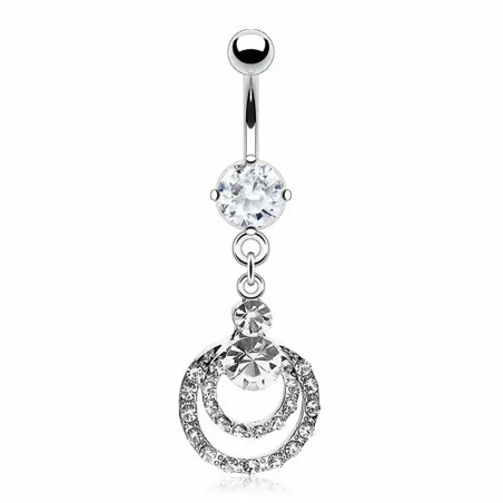 Piercing nombril double cercles