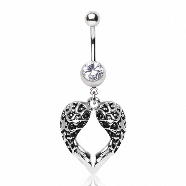 Piercing nombril paire ailes d'ange