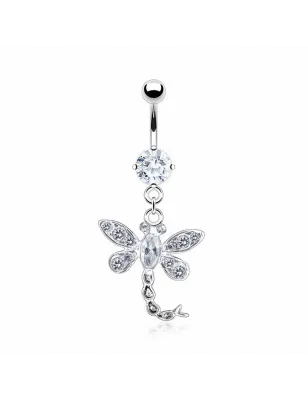 Piercing nombril double libellule