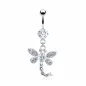Piercing nombril libellule strass