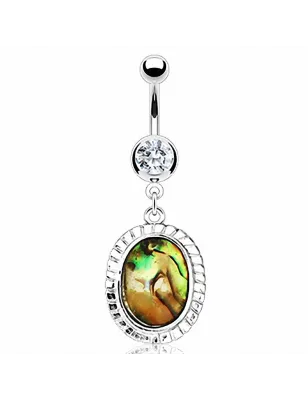 Piercing nombril nacre abalone