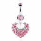 Piercing nombril Coeur Multiples Gemmes