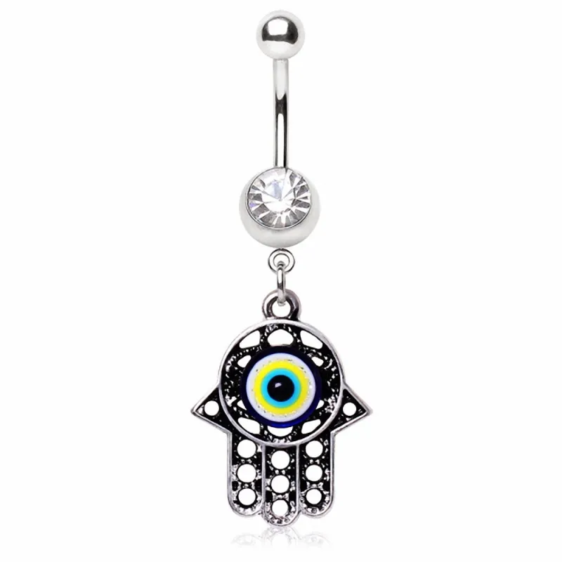 Piercing nombril main de fatma amulette Piercing nombril main de fatma amulette