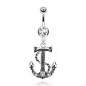 Piercing nombril ancre gemmes