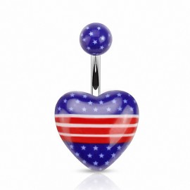 Piercing nombril coeur USA