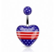 Piercing nombril coeur USA