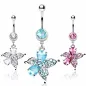 Piercing nombril fleur hawaienne