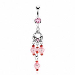 Piercing nombril perles vintage