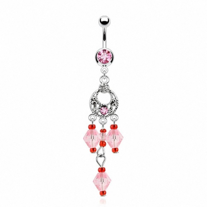 Piercing nombril perles vintage